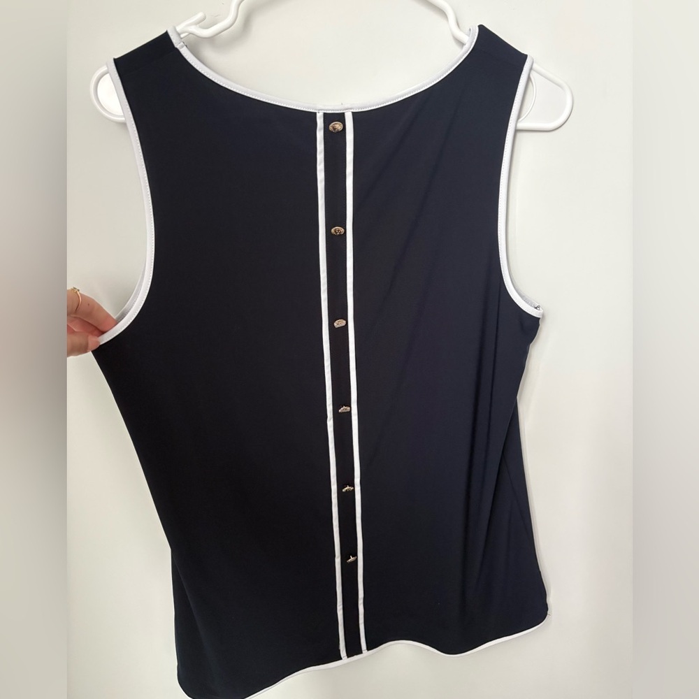 Women’s Anne Klein Top with Gold Back Button Details